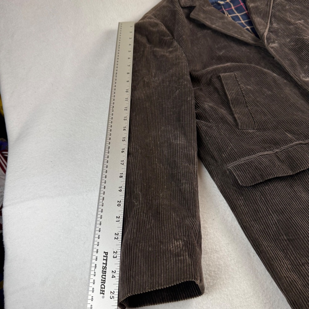 Brooks Brothers Mens Brown Corduroy 3-Button Sport Coat Elbow Patches Medium - Picture 10 of 12